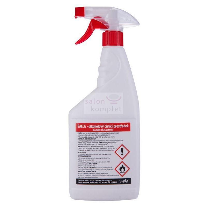 Salon Komplet Alkoholový čistící prostředek na povrchy SAELA 750 ml s rozprašovačem