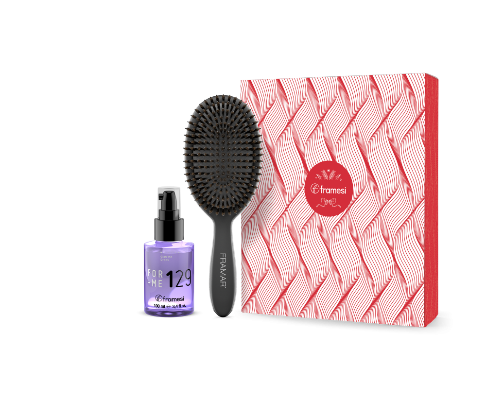 Balíček Framesi For-Me 129 Glow Me 100ml + kartáč na vlasy