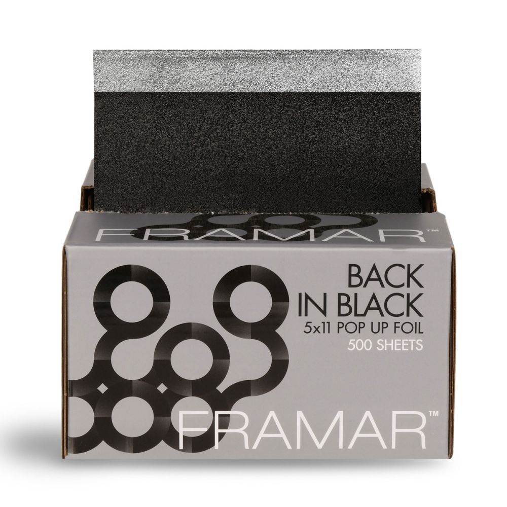 E-shop Framar Texturovaná fólie černá - Back in Black, 13x28cm 500ks