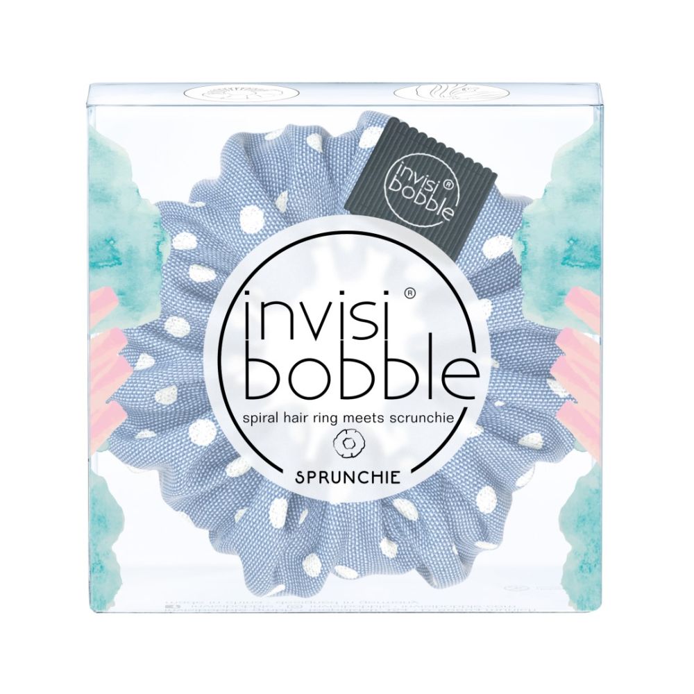 InvisiBobble Sprunchie - Modrá s bodkami