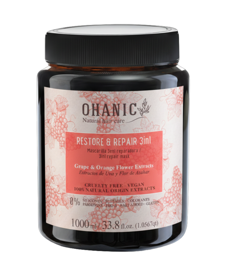 Ohanic Restore & Repair Mask 3in1 1000ml - Obnovující a regenerační maska na vlasy