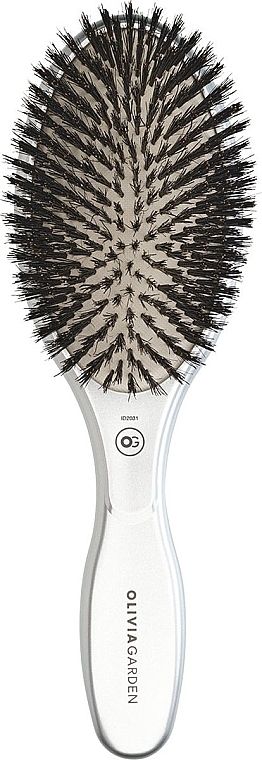 Olivia Garden Expert Care Oval Boar - Profesionálna plochá kefa s kančími štetinami