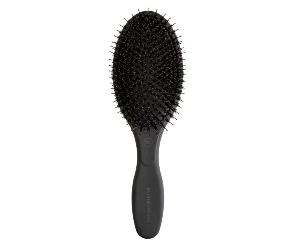 Olivia Garden Expert Care Oval Combo Boar&Nylon Black Label- Plochá kefa diviačká + nylon
