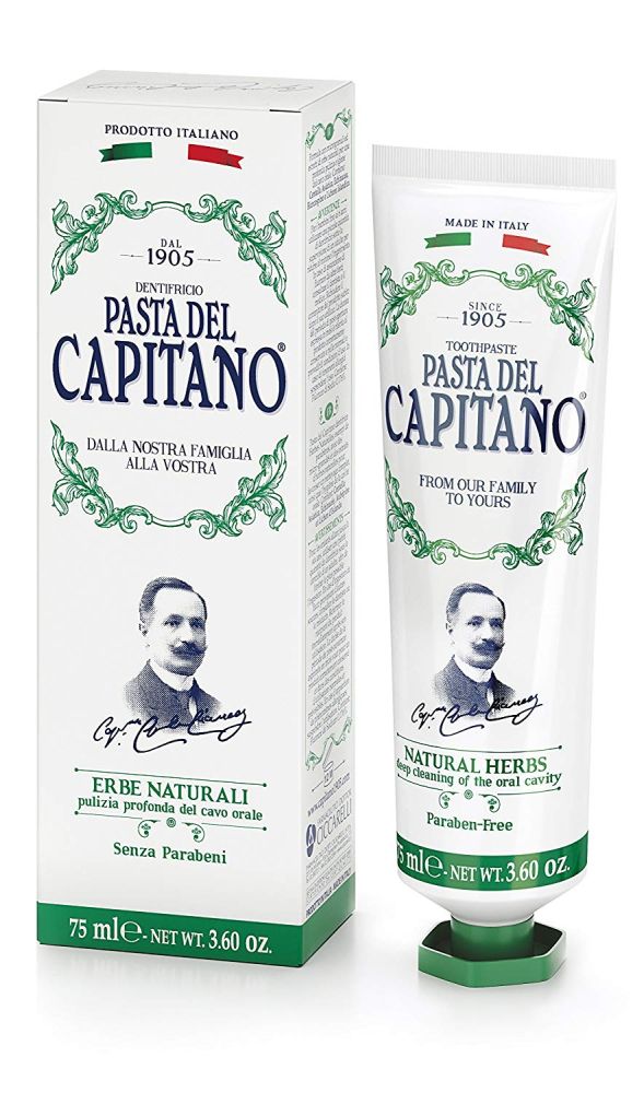 Pasta del Capitano Natural Herbs 75ml - Prémiová zubná pasta s výťažkami bylín