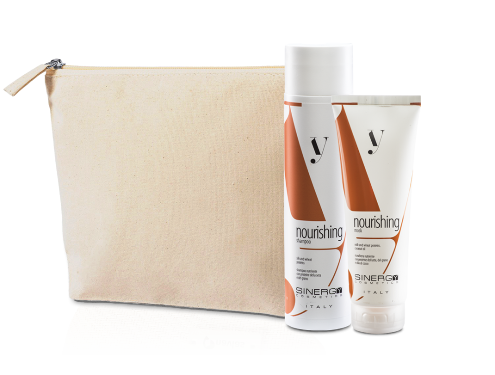 Sinergy Cosmetics Sinergy Y1 Nourishing - Set na suché a poškozené vlasy, šampon + maska