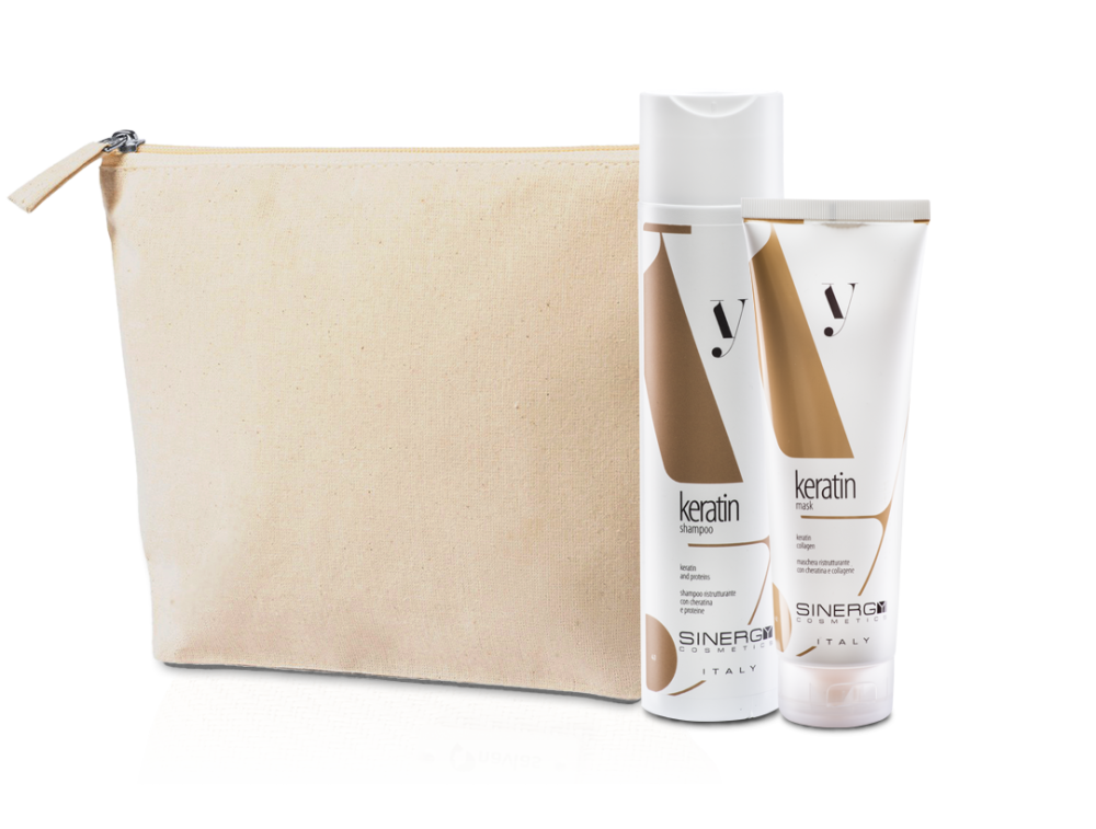 Sinergy Cosmetics Sinergy Y4 Keratin Reconstruction - Rekonstrukční set, šampon + maska