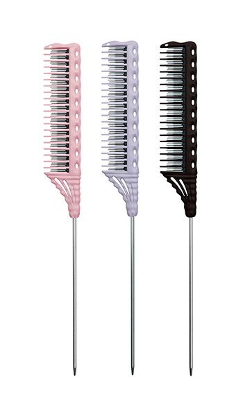 Y.S. Park 154/125 - Tupírovací hřeben na balayage s kovovou špičkou Y.S. Park 154/125: 154/125 růžový